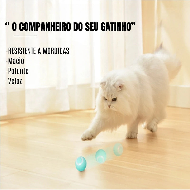 Bola Mágica Inteligente Rolante – Diversão Interativa para Gatos