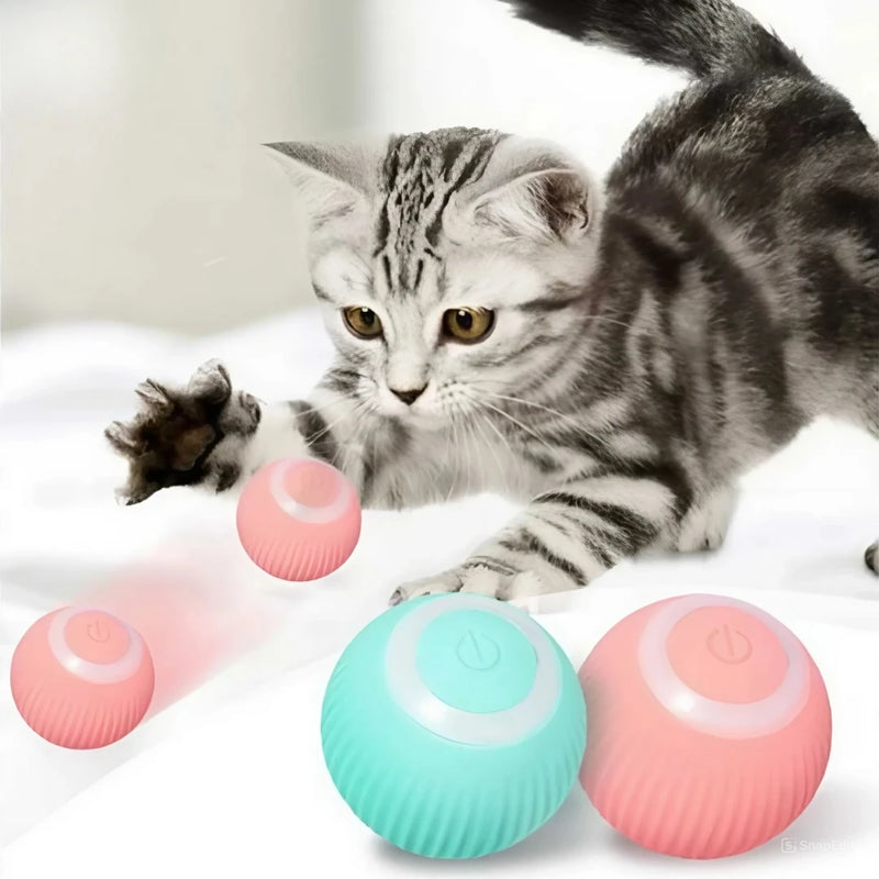 Bola Mágica Inteligente Rolante – Diversão Interativa para Gatos