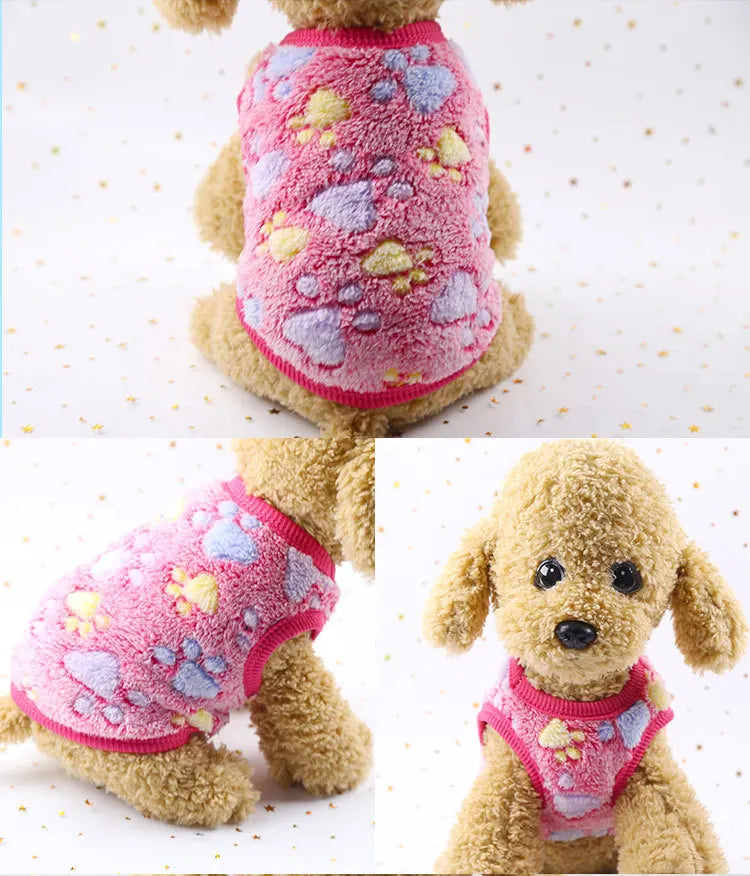 Colete de Inverno em Flanela para Cães e Gatos Pequenos – Roupa Quentinha, Macia e Estilosa | XXS ao M