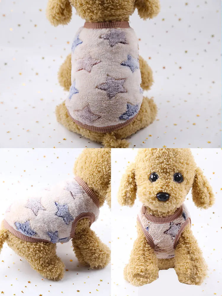 Colete de Inverno em Flanela para Cães e Gatos Pequenos – Roupa Quentinha, Macia e Estilosa | XXS ao M