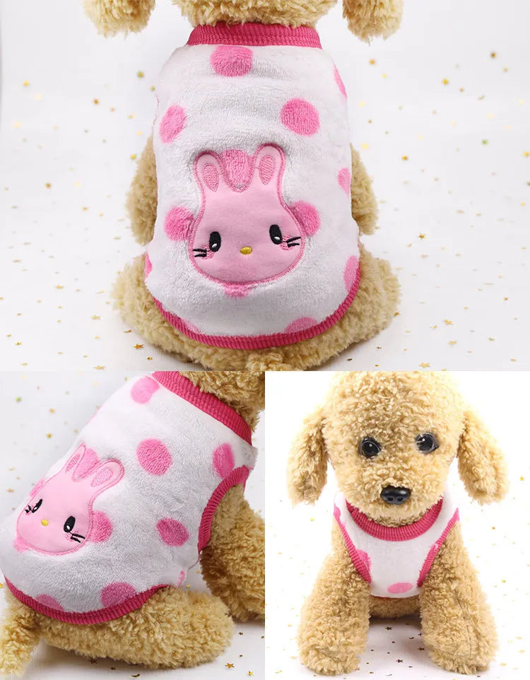 Colete de Inverno em Flanela para Cães e Gatos Pequenos – Roupa Quentinha, Macia e Estilosa | XXS ao M