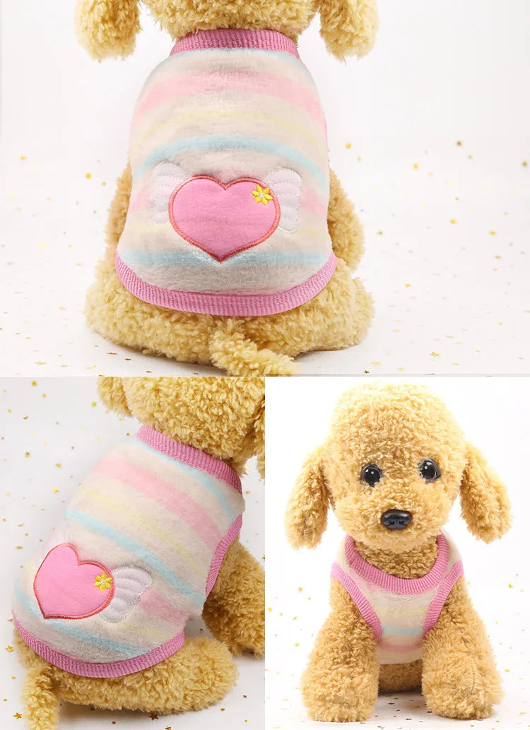 Colete de Inverno em Flanela para Cães e Gatos Pequenos – Roupa Quentinha, Macia e Estilosa | XXS ao M