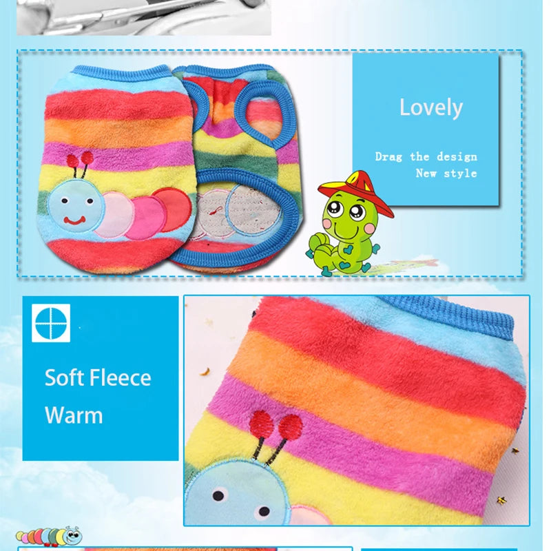 Colete de Inverno em Flanela para Cães e Gatos Pequenos – Roupa Quentinha, Macia e Estilosa | XXS ao M