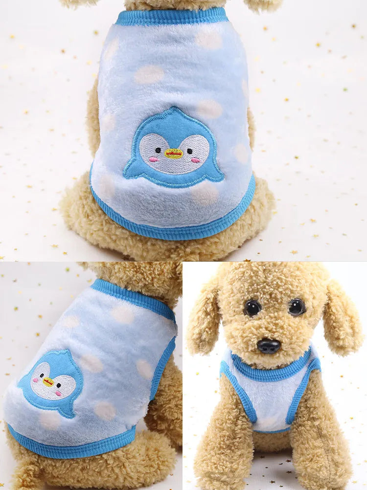 Colete de Inverno em Flanela para Cães e Gatos Pequenos – Roupa Quentinha, Macia e Estilosa | XXS ao M