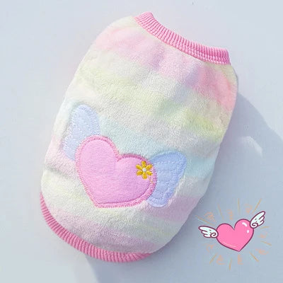 Colete de Inverno em Flanela para Cães e Gatos Pequenos – Roupa Quentinha, Macia e Estilosa | XXS ao M