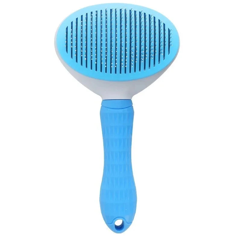 Escova Autolimpante Removedora de Pelos para Cães e Gatos – Desembaraça, Remove e Massageia com Praticidade