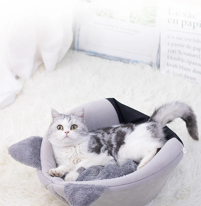 Toca "Sonho Quentinho" – Cama Caverna Inverno para Gatos e Cães de Pequeno Porte
