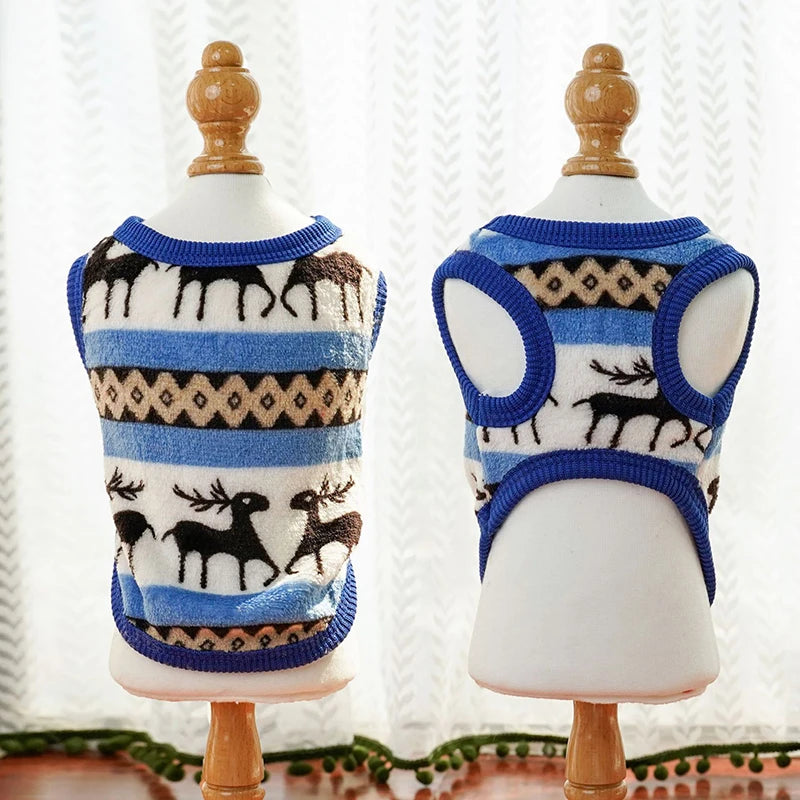 Colete de Inverno em Flanela para Cães e Gatos Pequenos – Roupa Quentinha, Macia e Estilosa | XXS ao M