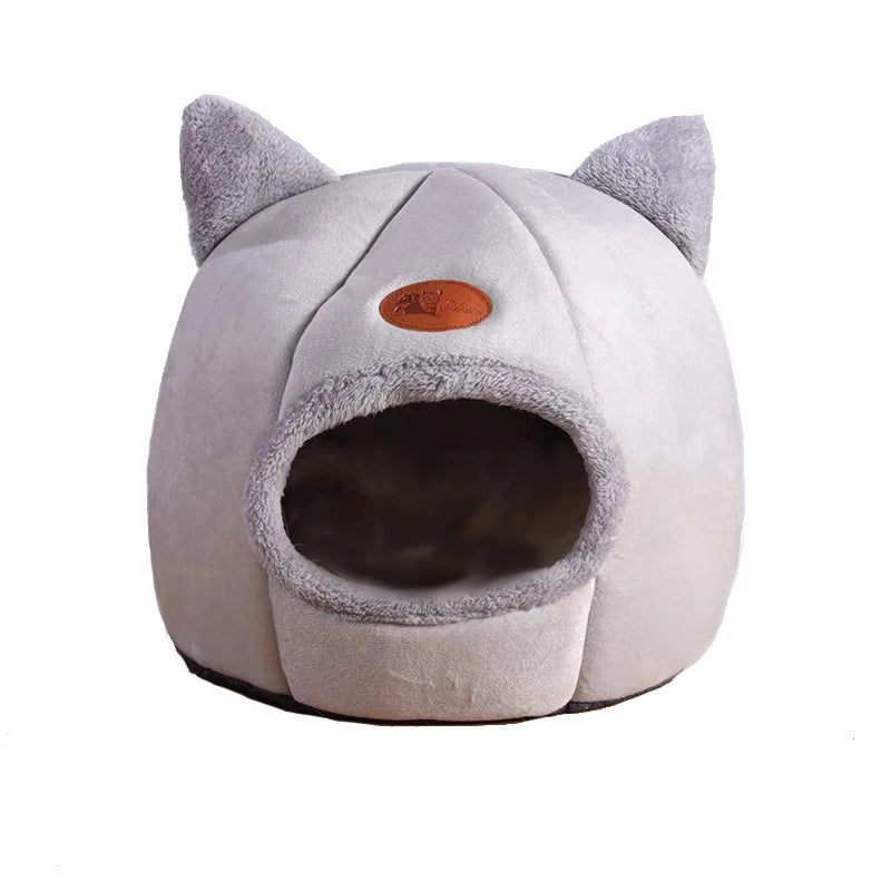 Toca "Sonho Quentinho" – Cama Caverna Inverno para Gatos e Cães de Pequeno Porte