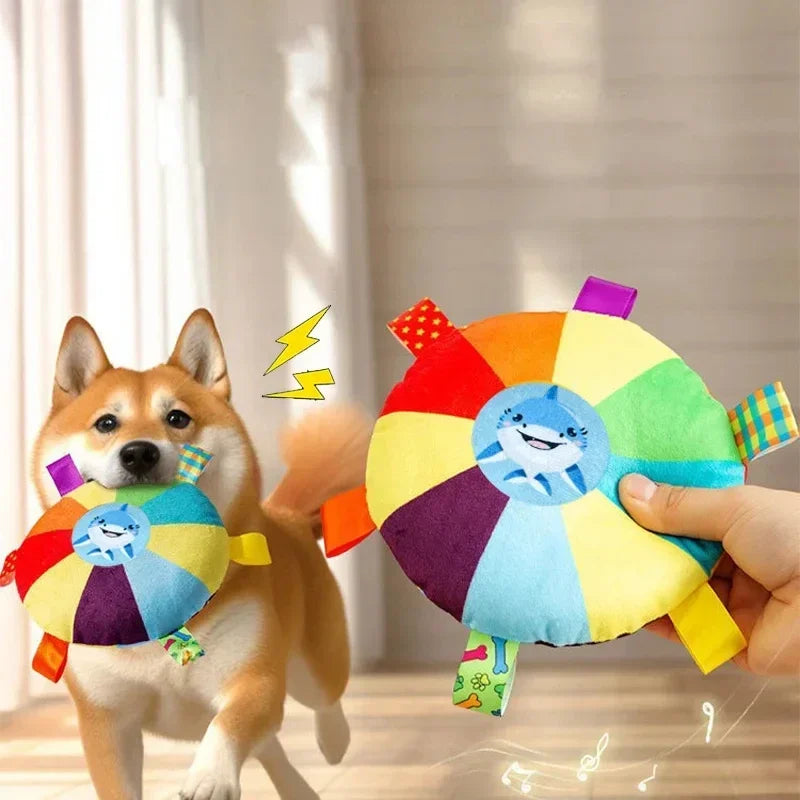 Disco Voador Arco-Íris Divertido – Brinquedo Interativo para Cães