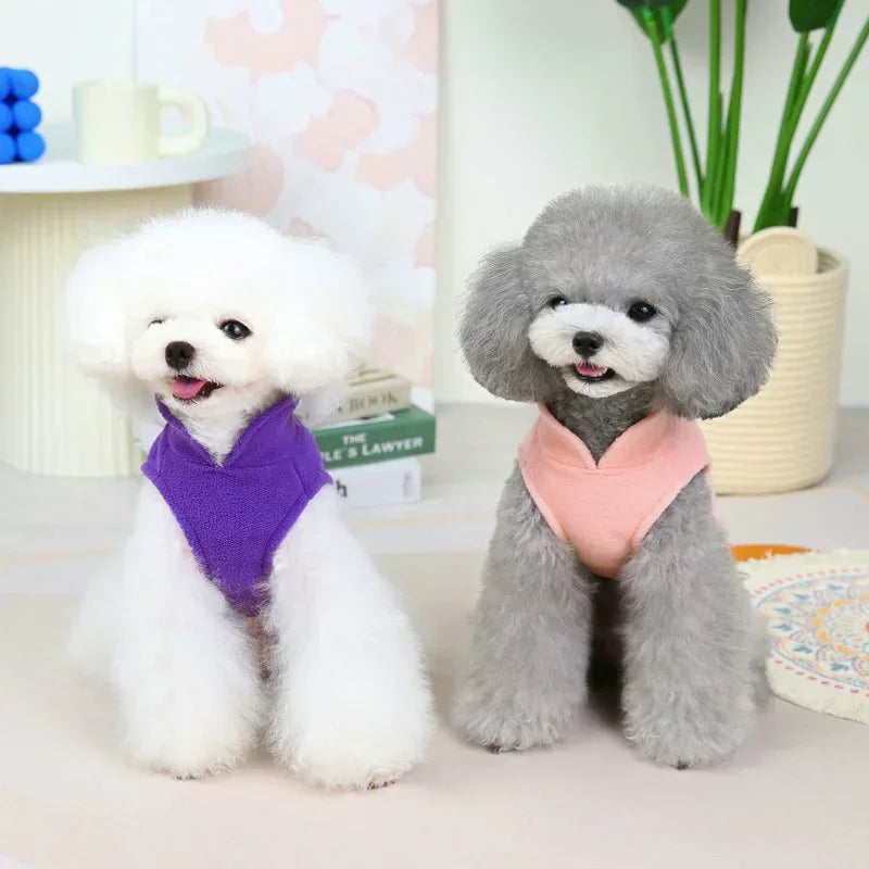 Casaco de Inverno para Cães Pequenos | Roupa Pet em Lã Fleece Quentinha – Chihuahua, Bulldog, Yorkshire