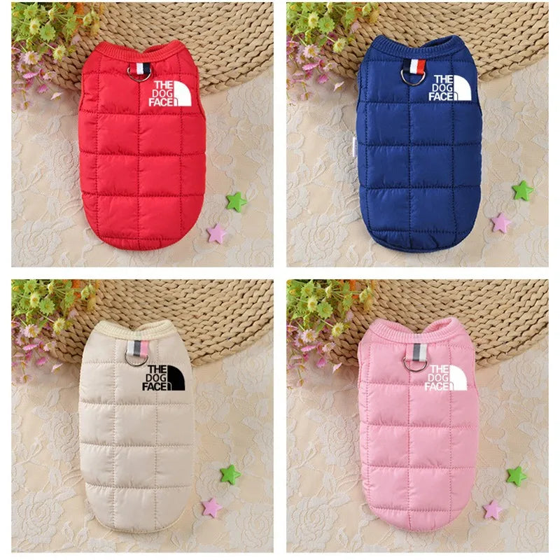 Casaco Fashion Inverno para Cachorros | Look Estiloso com Logo 3D | Ideal para Chihuahua, Bulldog e Cães Pequenos