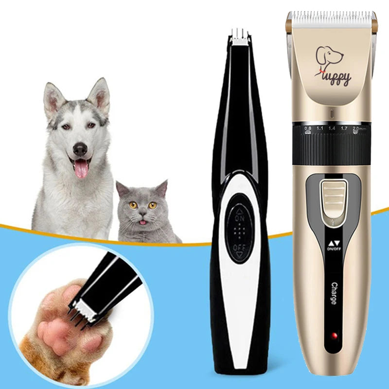 Máquina de Tosa Profissional Recarregável para Cães e Gatos – Baixo Ruído, Potência e Precisão