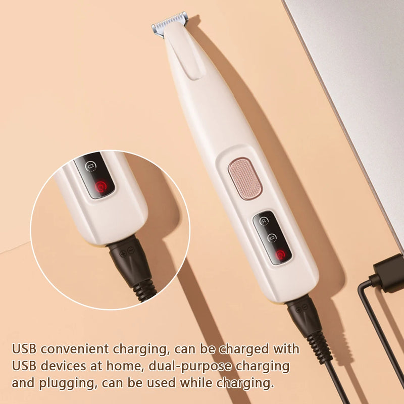 Aparador Portátil para Patas de Cães e Gatos com Luz LED – Trimmer Profissional Recortador de Unhas e Pelos
