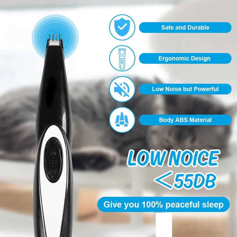 Máquina de Tosa Profissional Recarregável para Cães e Gatos – Baixo Ruído, Potência e Precisão