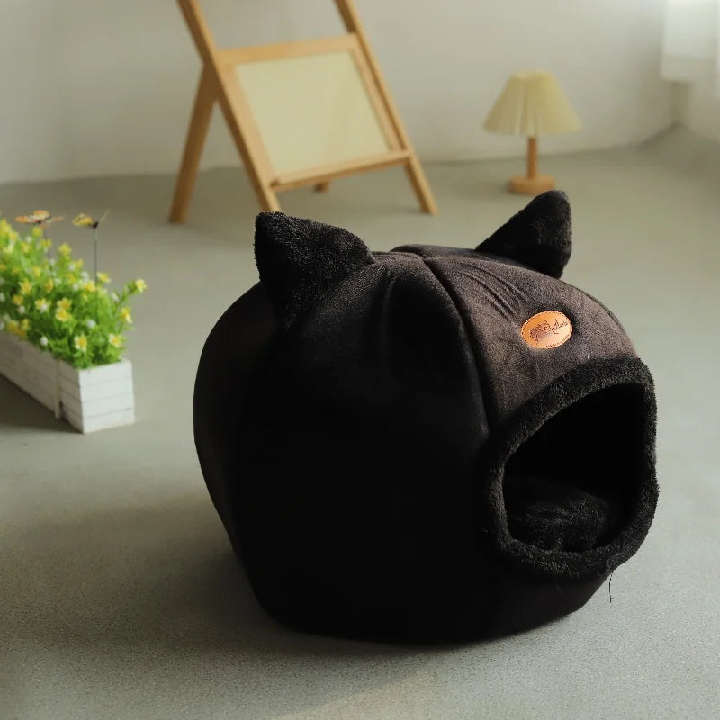 Toca "Sonho Quentinho" – Cama Caverna Inverno para Gatos e Cães de Pequeno Porte