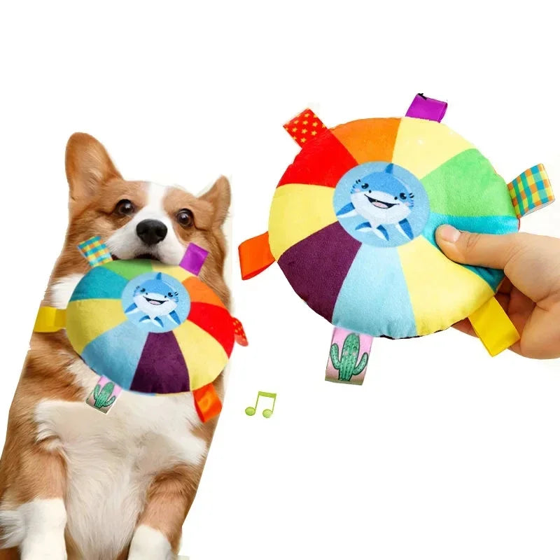 Disco Voador Arco-Íris Divertido – Brinquedo Interativo para Cães