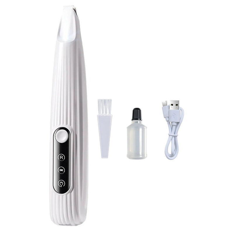 Aparador Portátil para Patas de Cães e Gatos com Luz LED – Trimmer Profissional Recortador de Unhas e Pelos