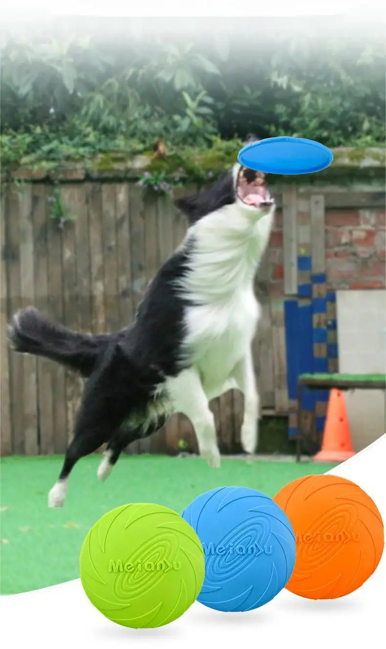 OUZEY Disco Voador Resistente para Cães – Brinquedo Interativo e Durável para Treinamento e Diversão ao Ar Livre