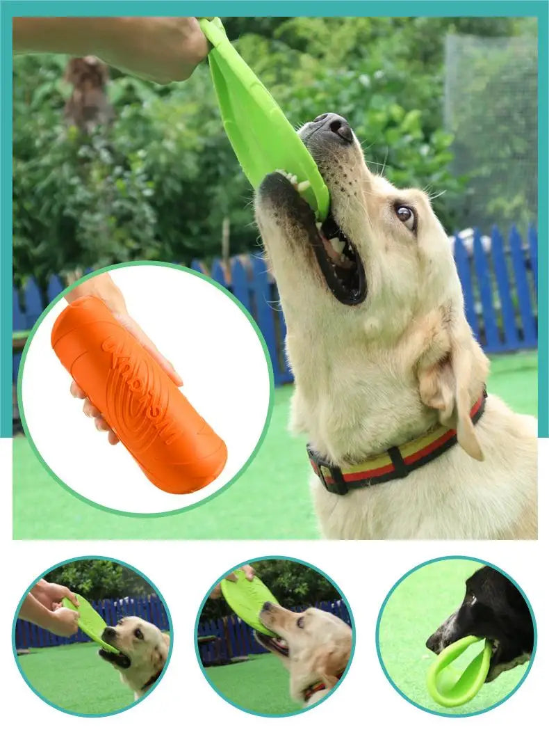 OUZEY Disco Voador Resistente para Cães – Brinquedo Interativo e Durável para Treinamento e Diversão ao Ar Livre