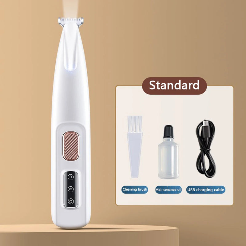 Aparador Portátil para Patas de Cães e Gatos com Luz LED – Trimmer Profissional Recortador de Unhas e Pelos