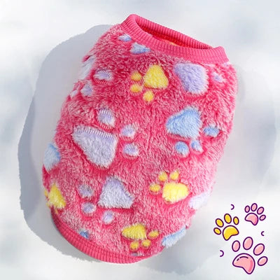 Colete de Inverno em Flanela para Cães e Gatos Pequenos – Roupa Quentinha, Macia e Estilosa | XXS ao M