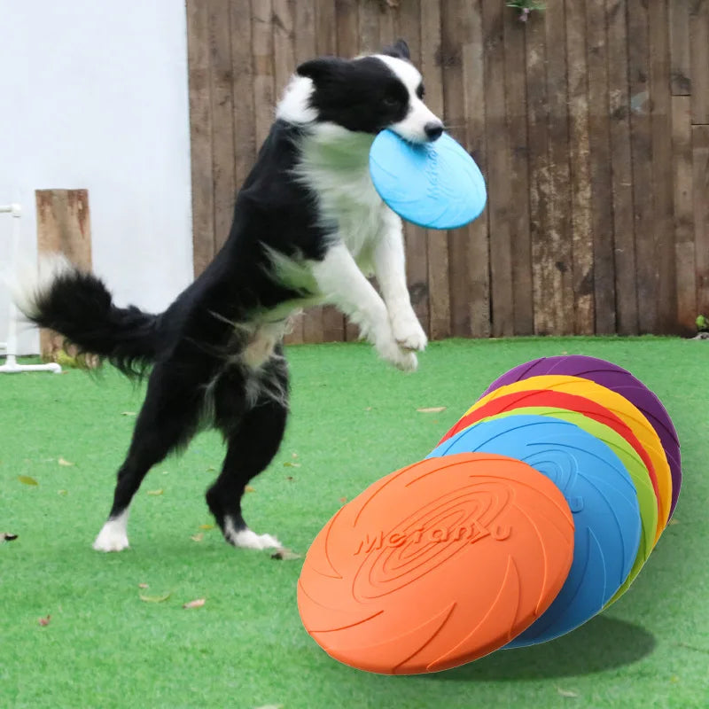 OUZEY Disco Voador Resistente para Cães – Brinquedo Interativo e Durável para Treinamento e Diversão ao Ar Livre