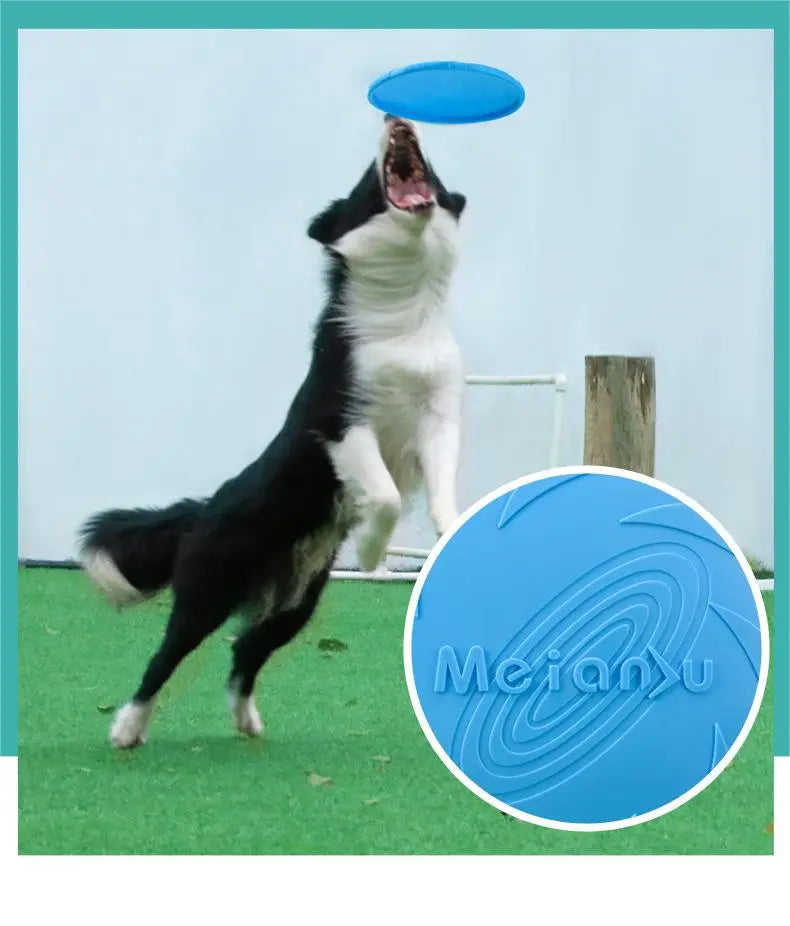 OUZEY Disco Voador Resistente para Cães – Brinquedo Interativo e Durável para Treinamento e Diversão ao Ar Livre